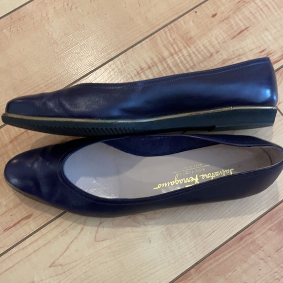 Salvatore Ferragamo Flats Eggplant Color Size 9.5 - Picture 7 of 11